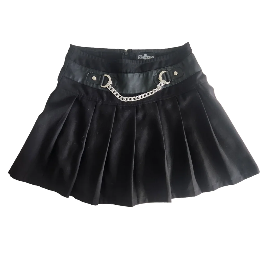 Royal Bones by TRIPP NYC Pleated Mini Skirt Black Size Small